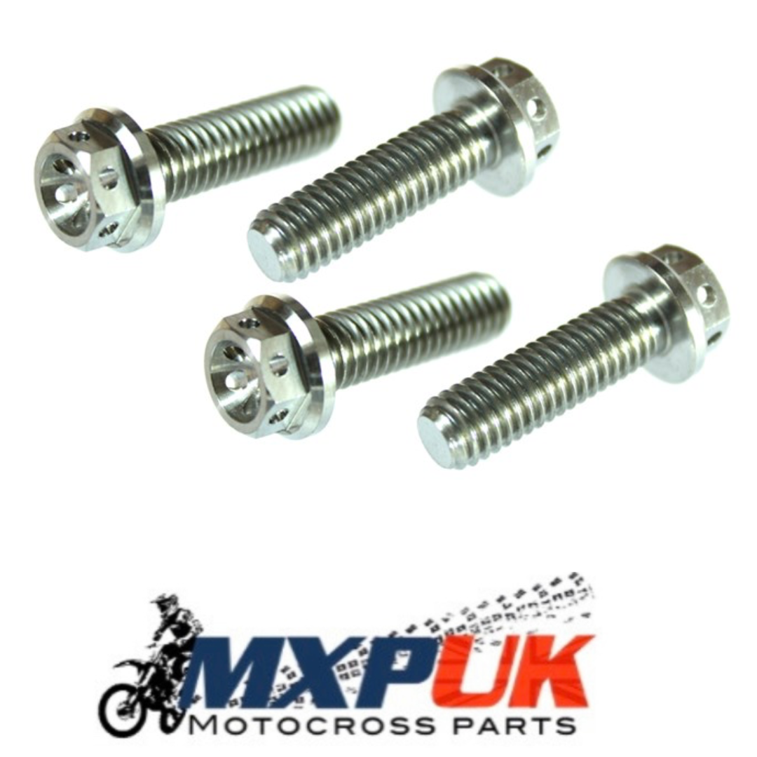 TITANIUM HEX HEAD FLANGE BOLT M8X30 8MM SOCKET X4 PACK (950)