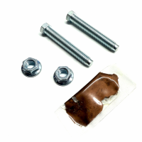 Two M8 chain adjuster bolts and flange nuts with anti-seize lubricant (937)