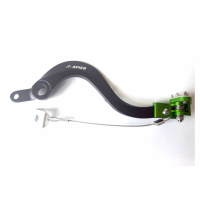 REAR BRAKE PEDAL/LEVER BPF211 BLACK/GREEN (457)