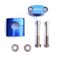 BLUE ANODISED HANDLEBAR CLAMPS 28mm (652)
