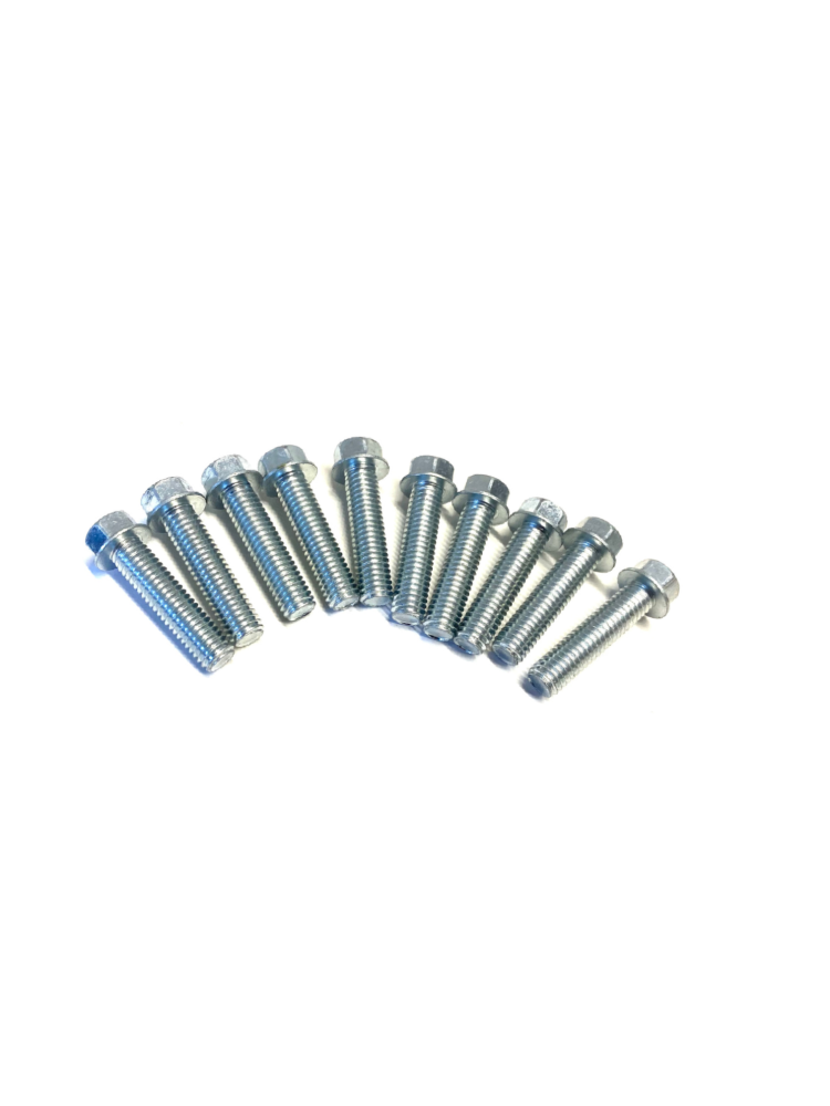 M6 FLANGED BOLTS PACK OF 10 6X25  (281)
