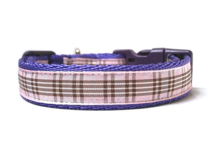 Raspberry Tartan Collar - Purple