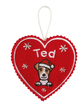 A "Dog Breed" Heart Decoration