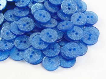 Blue Glitter Buttons