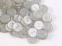 Silver Glitter Buttons