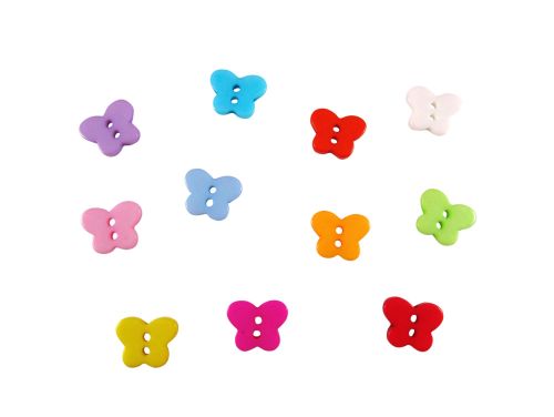 11mm Resin Butterfly Buttons