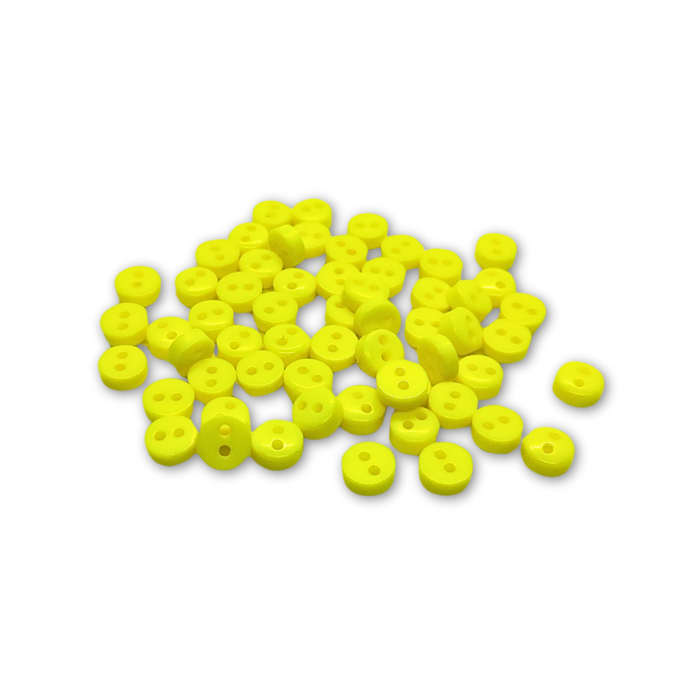 6mm Yellow Mini Buttons