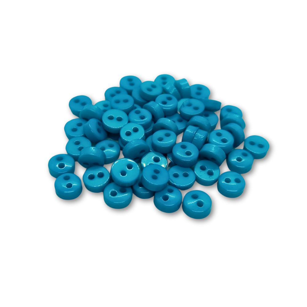 6mm Teal/Turquoise Mini Buttons