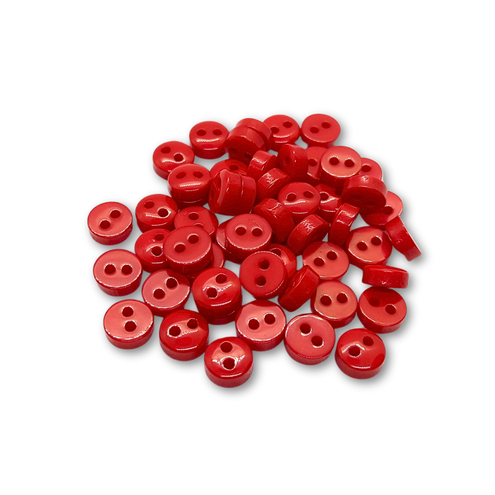 6mm Red Mini Buttons