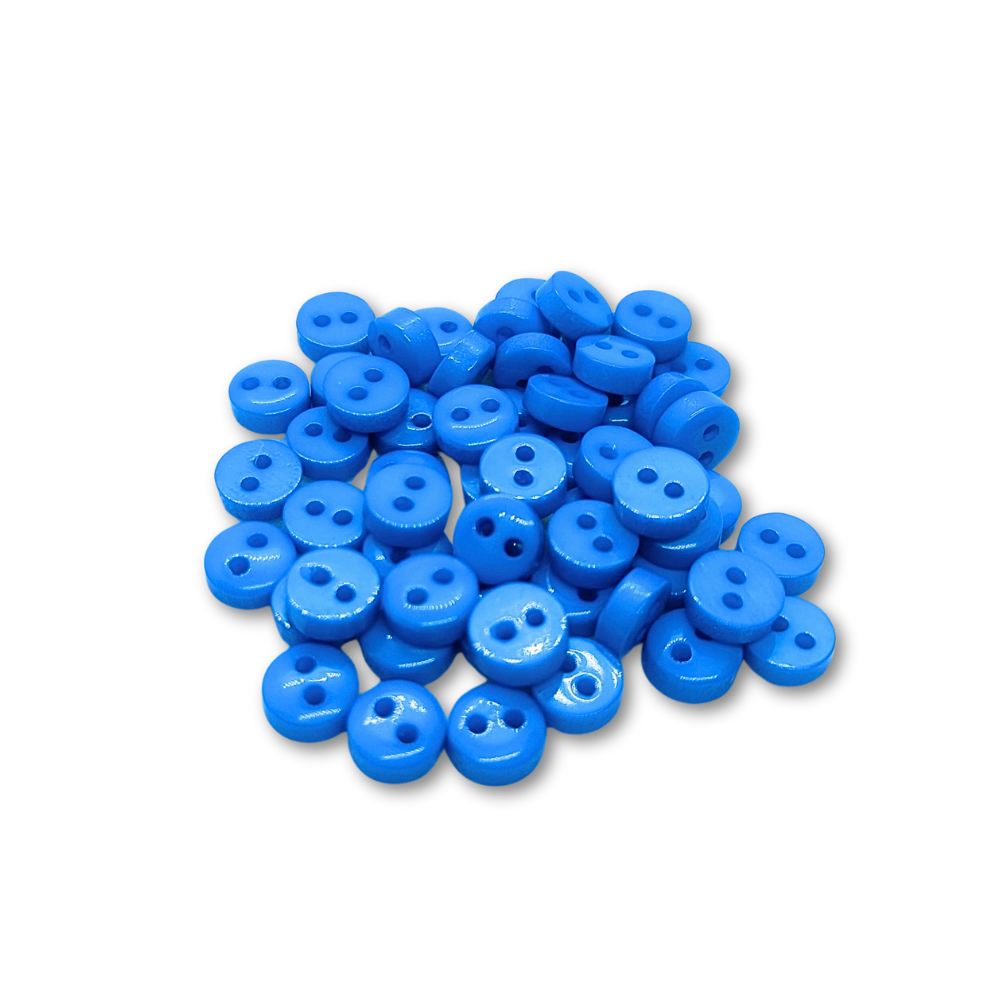 6mm Blue Mini Buttons