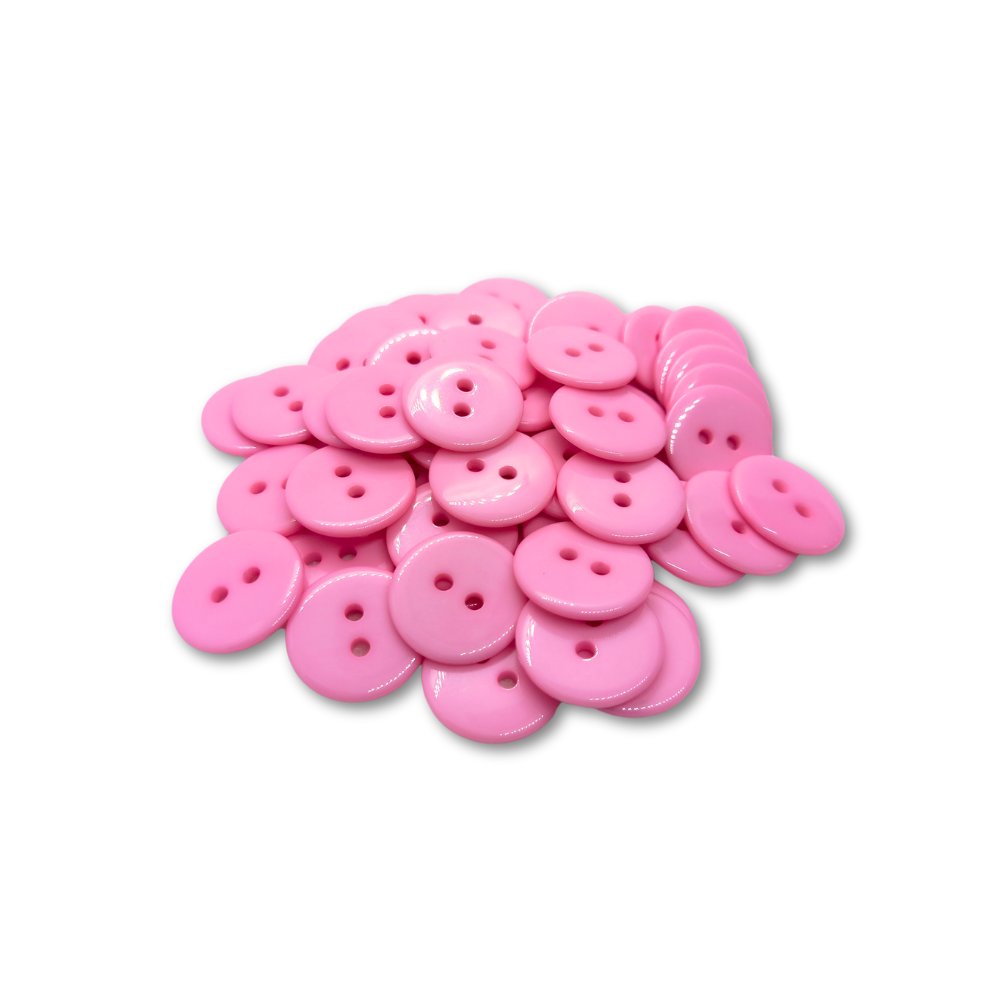 18mm Baby Pink Buttons (Pack of 12)