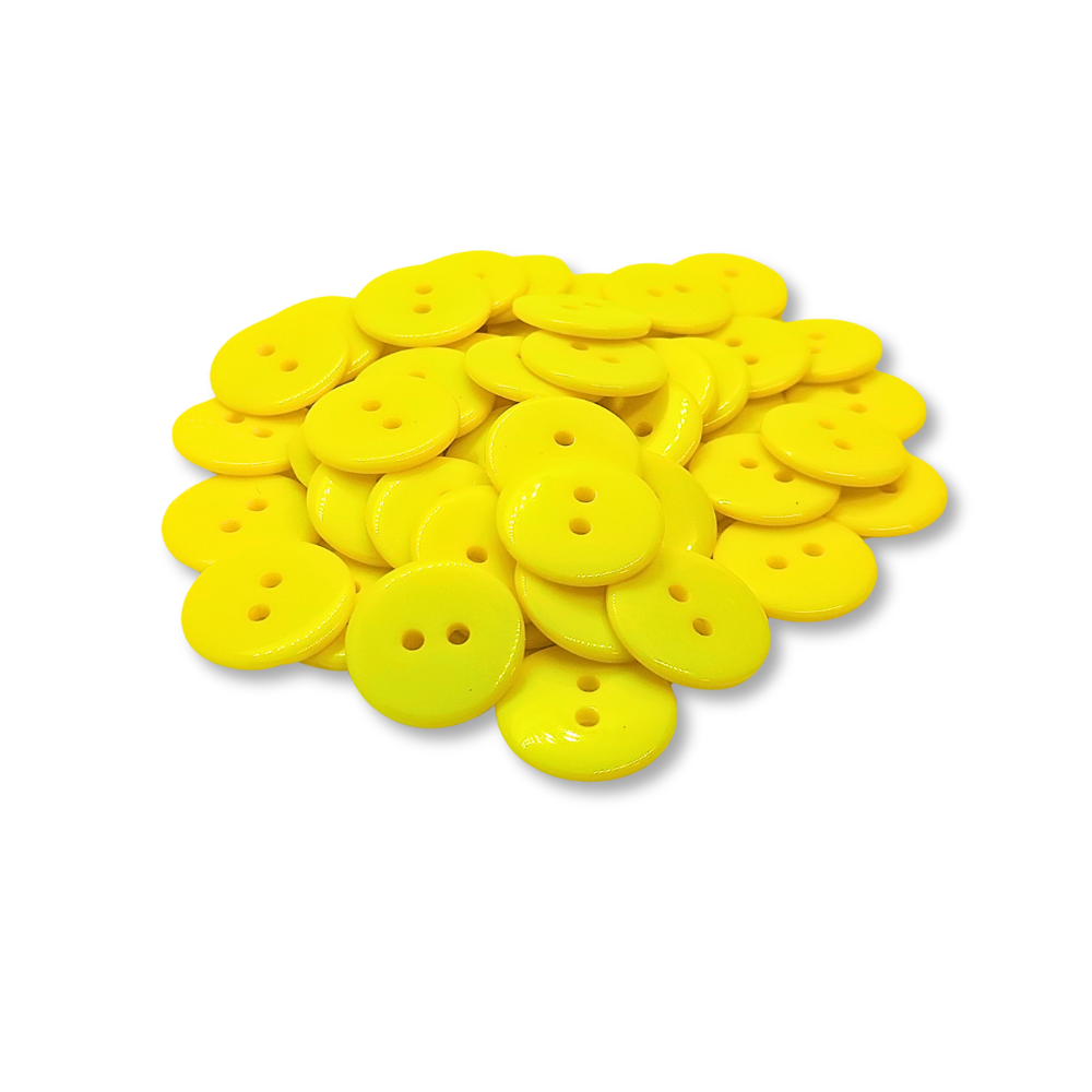 18mm Yellow Buttons (Pack of 12)