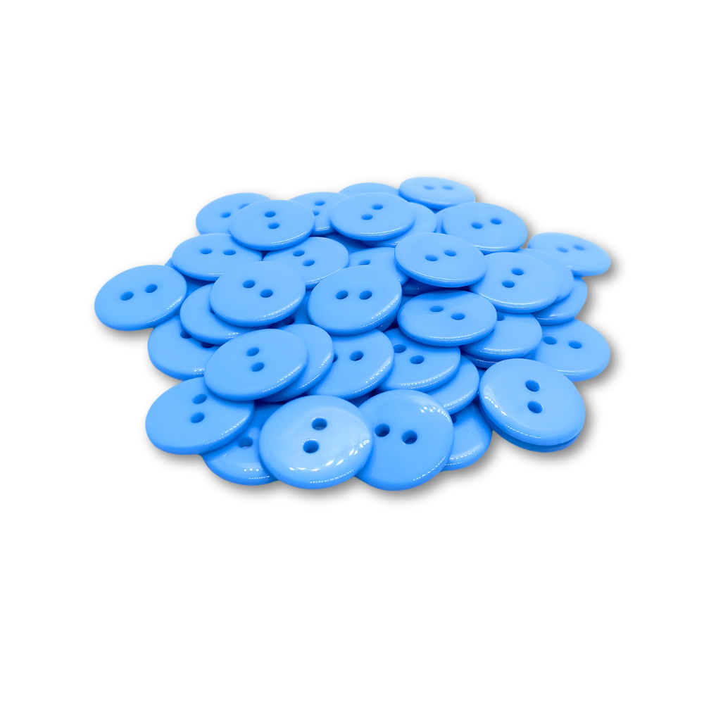 18mm Baby Blue Buttons (Pack of 12)