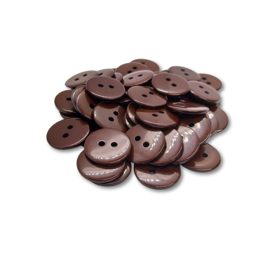 18mm Brown Buttons (Pack of 12)