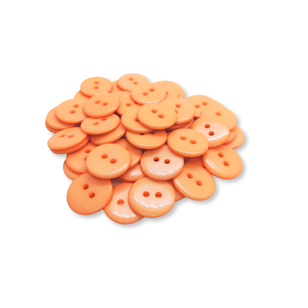 18mm Peach Buttons (Pack of 12)