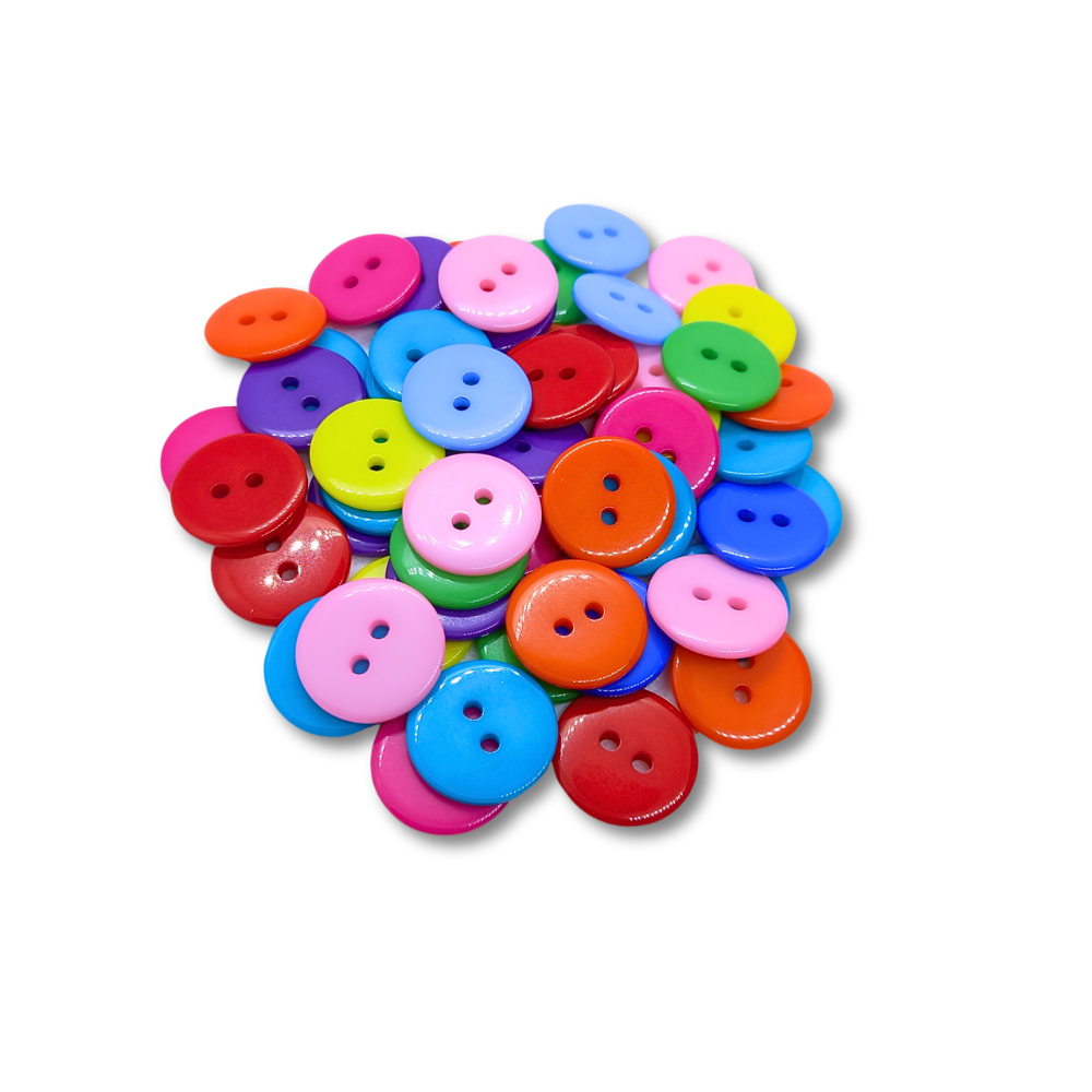 18mm Assorted Mix Buttons (Pack of 12)