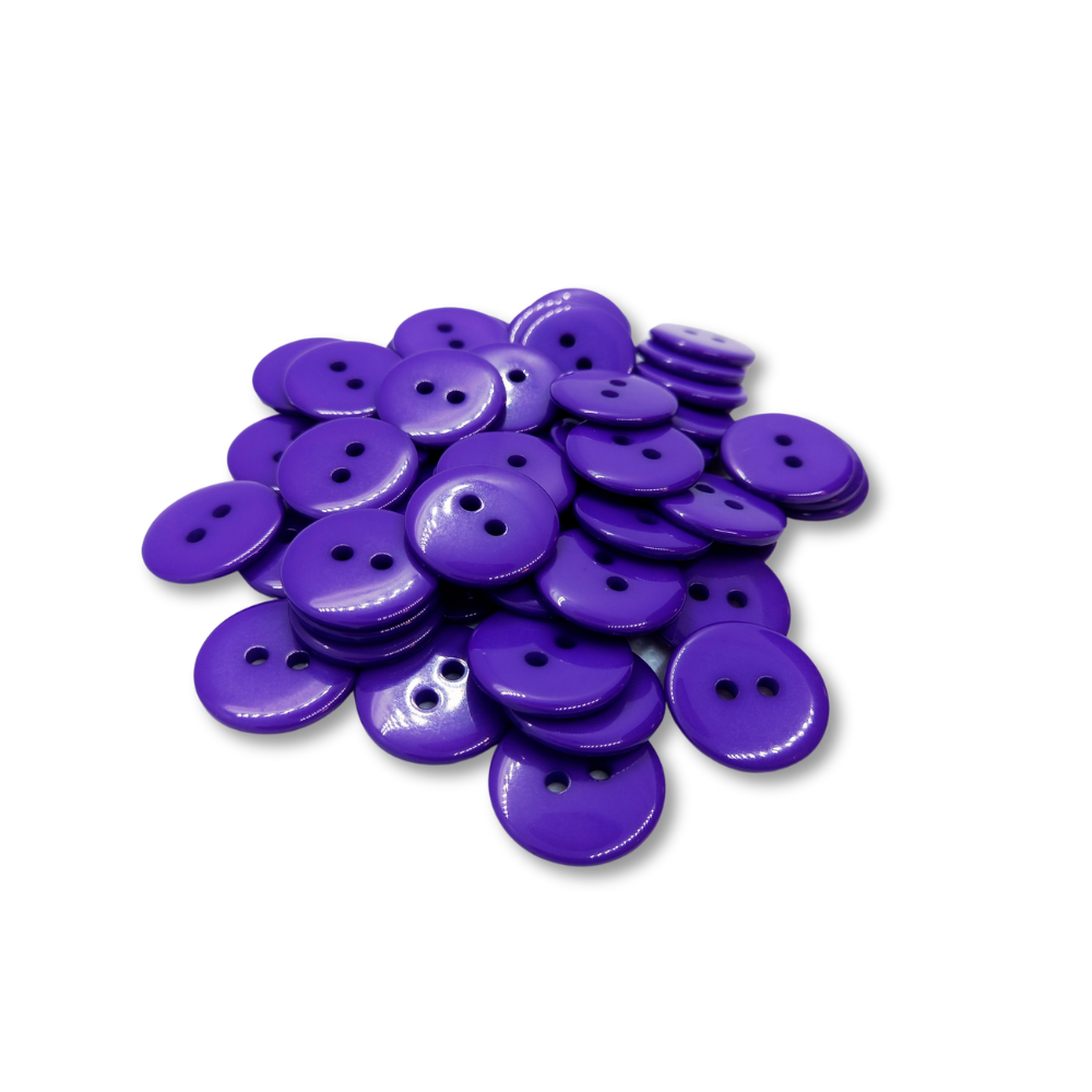 18mm Purple Buttons (Pack of 12)