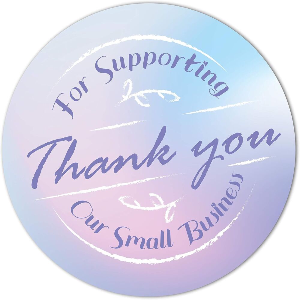 40mm Thank You for Supporting Our Small Business - Purple (24 Pack)