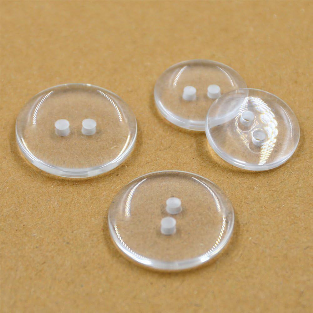 Clear Transparent Buttons - Various Sizes