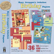 JT591 Busy Scrapper's Solution Birthday Papers