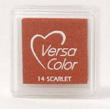 JT599 Versacolor Pigment Ink Pad - Scarlet 1" cube