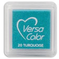 JT605 Versacolor Pigment Ink Pad - Turquoise 1" cube