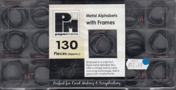 A506 Papermania Metal Alphabets with Frames