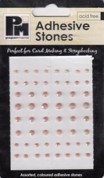 J205 Papermania Adhesive Stones - Salmon