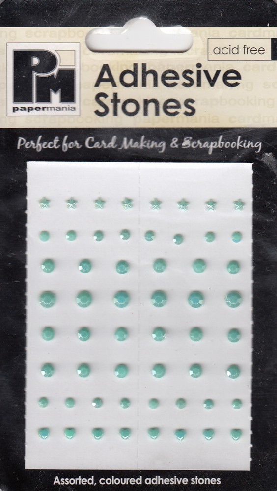 J207 Papermania Adhesive Stones - Pale Green