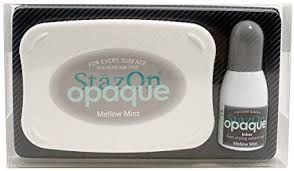 JT518 StazOn Opaque Mellow Mint Ink Pad and Re-inker