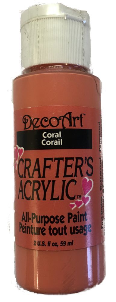 JT590 DecoArt 59 ml Crafter's Acrylic All-Purpose Paint - Coral
