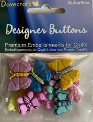 J232 Dovecraft Designer Buttons - Butterflies