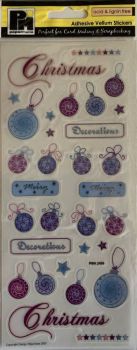 J326 Papermania Adhesive Xmas Vellum Stickers - Contemporary Baubles