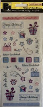 J328 Papermania Adhesive Xmas Vellum Stickers - Contemporary Stars