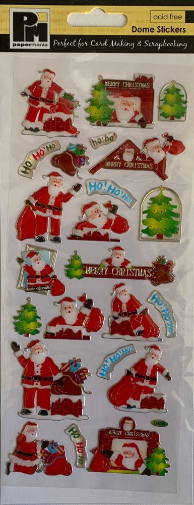 J332 Papermania Dome Stickers - Father Christmas Selection