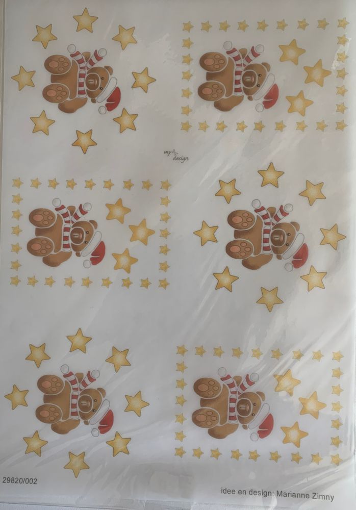 J365 Vellum Sheet -  Christmas Teddies