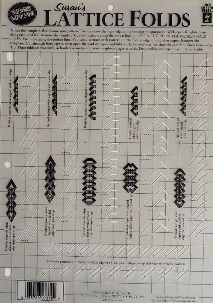 JT374 Hot off the Press Template - Lattice Folds