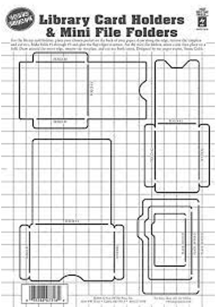 JT378 Hot off the Press Template - Library Card Holders & Mini File Folders