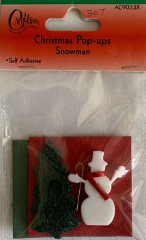 J307 Craftime Christmas Pop-ups - Snowman