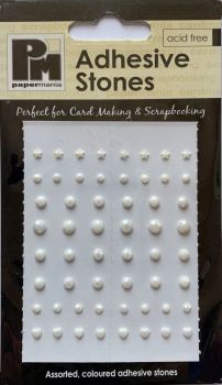 J211 Papermania Adhesive Stones - Solid White