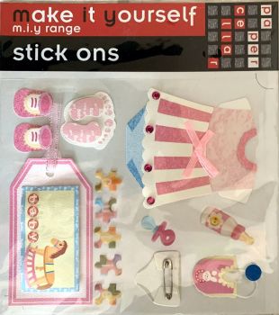 J194 Paper Cellar Stick Ons - Baby Girl