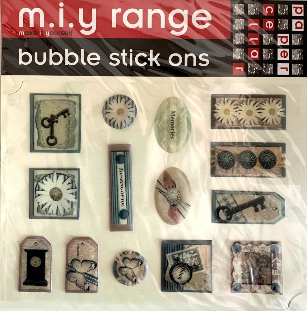 J192 Paper Cellar Bubble Stick Ons - Dome Dark No 2