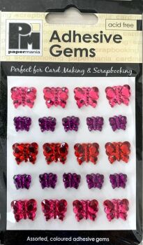J213 Papermania Adhesive Gems - Bright Butterflies