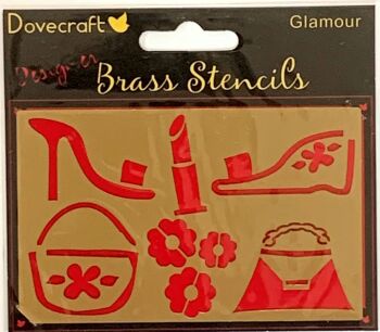 J178 Dovecraft Designer Brass Stencil - Glamour