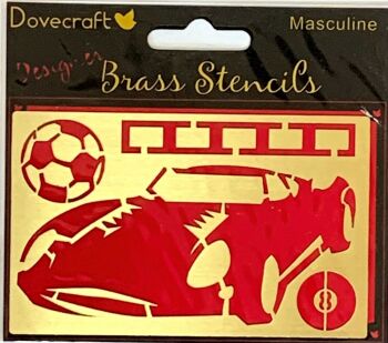 J177 Dovecraft Designer Brass Stencil - Masculine