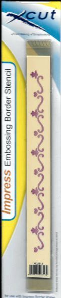 J92 XCut Impress Embossing Border Stencil - Swirl