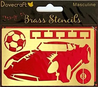 J177 Dovecraft Designer Brass Stencil - Masculine