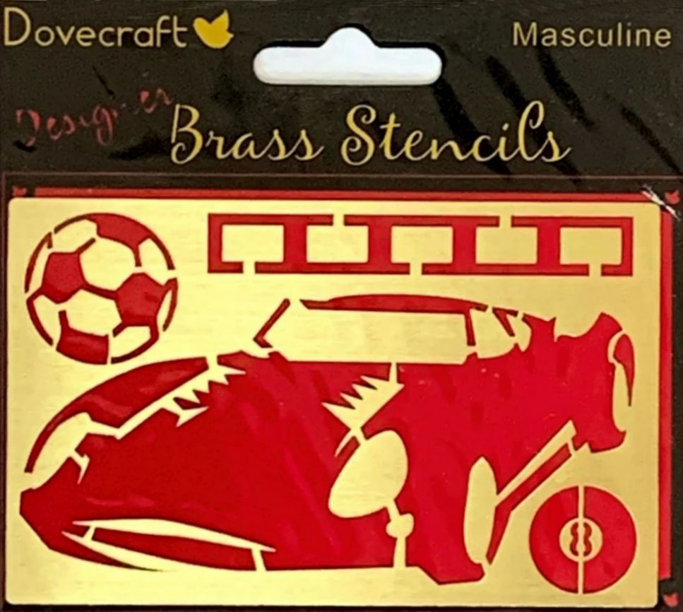 J177 Dovecraft Designer Brass Stencil - Masculine