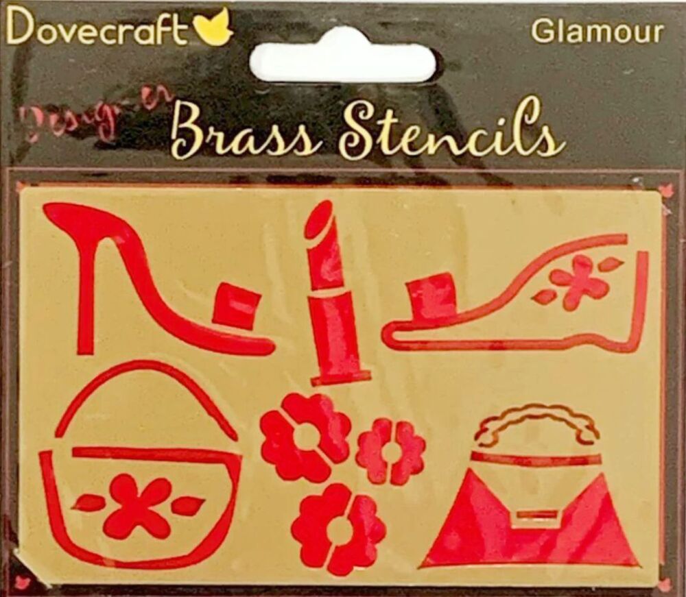 J178 Dovecraft Designer Brass Stencil - Glamour