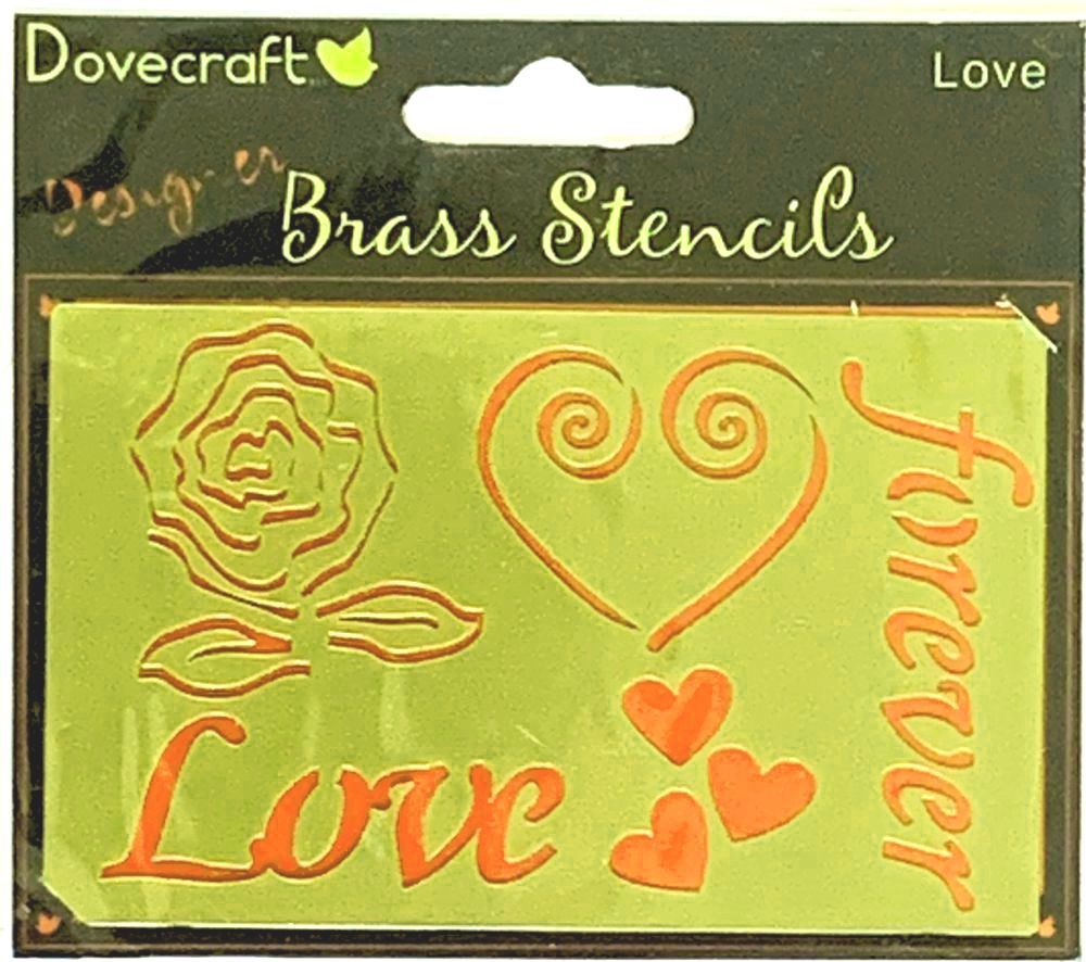 J181 Dovecraft Designer Brass Stencil - Love